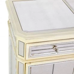 Best Master Furniture Living Room Dresden Four-Door Mirrored Buffet