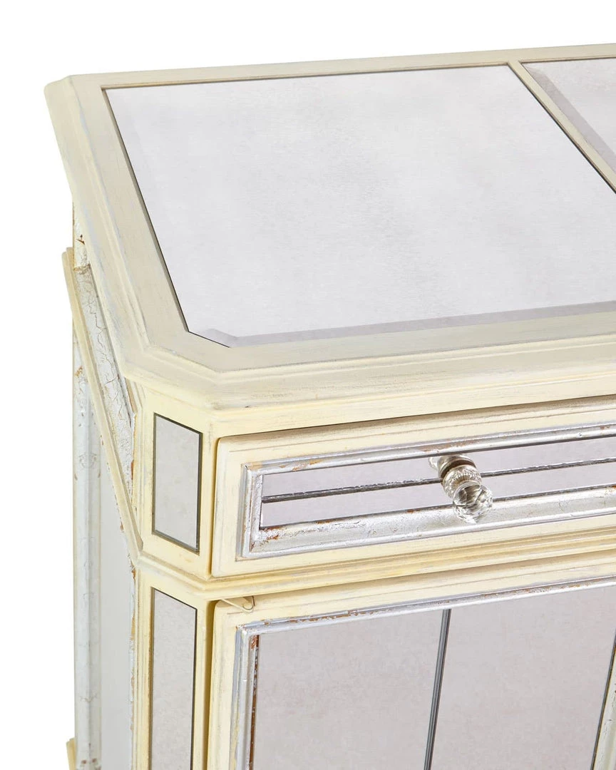 Best Master Furniture Living Room Dresden Four-Door Mirrored Buffet