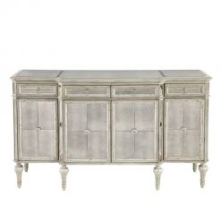 Best Master Furniture Living Room Dresden Four-Door Mirrored Buffet