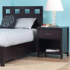 Modus Furniture Nevis Nightstand With Charging Station Bedroom