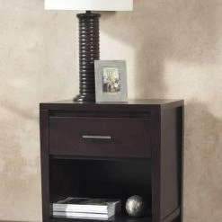 Modus Furniture Nevis Nightstand With Charging Station Bedroom