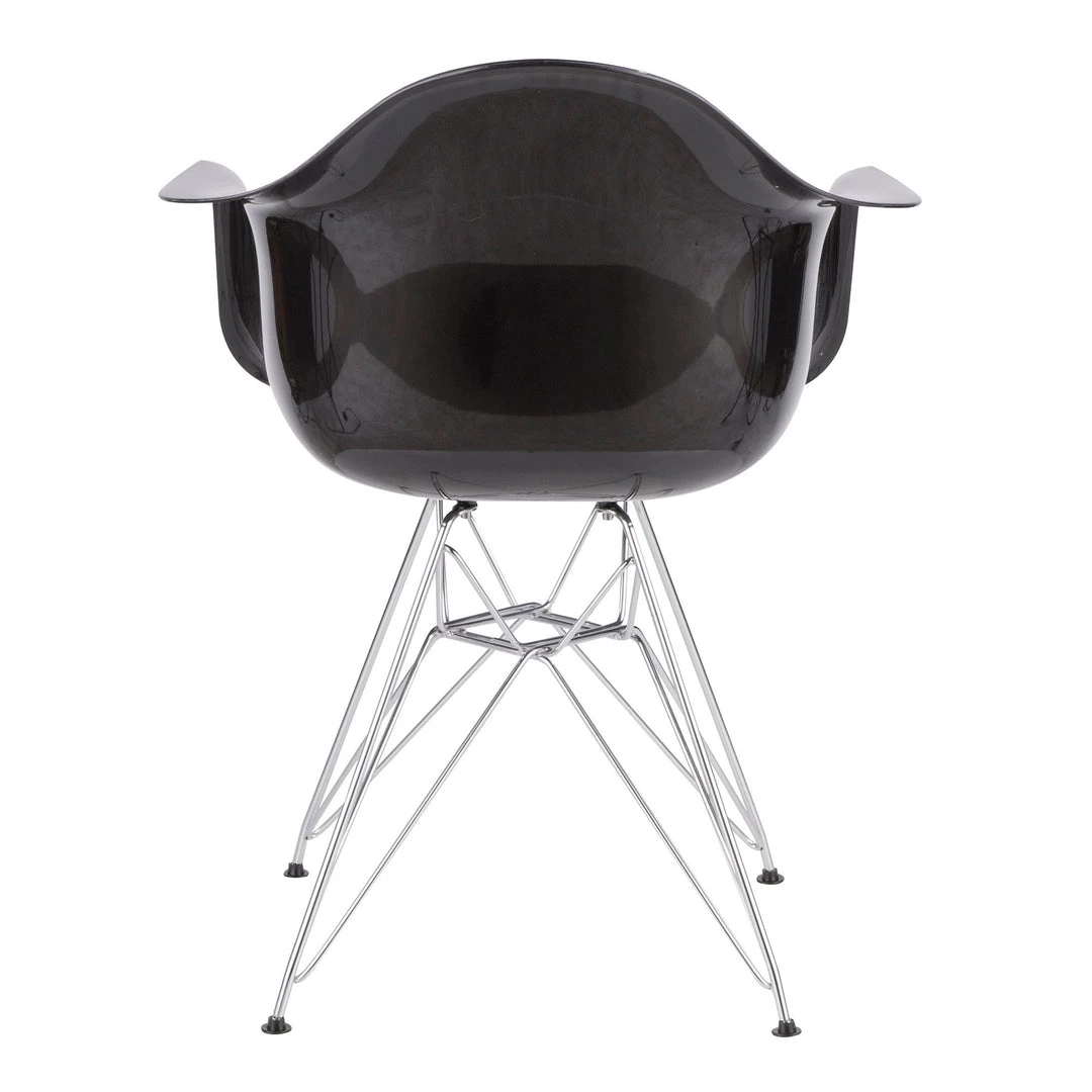 Lumisource Neo Flair Chair Black Silver Dining Room