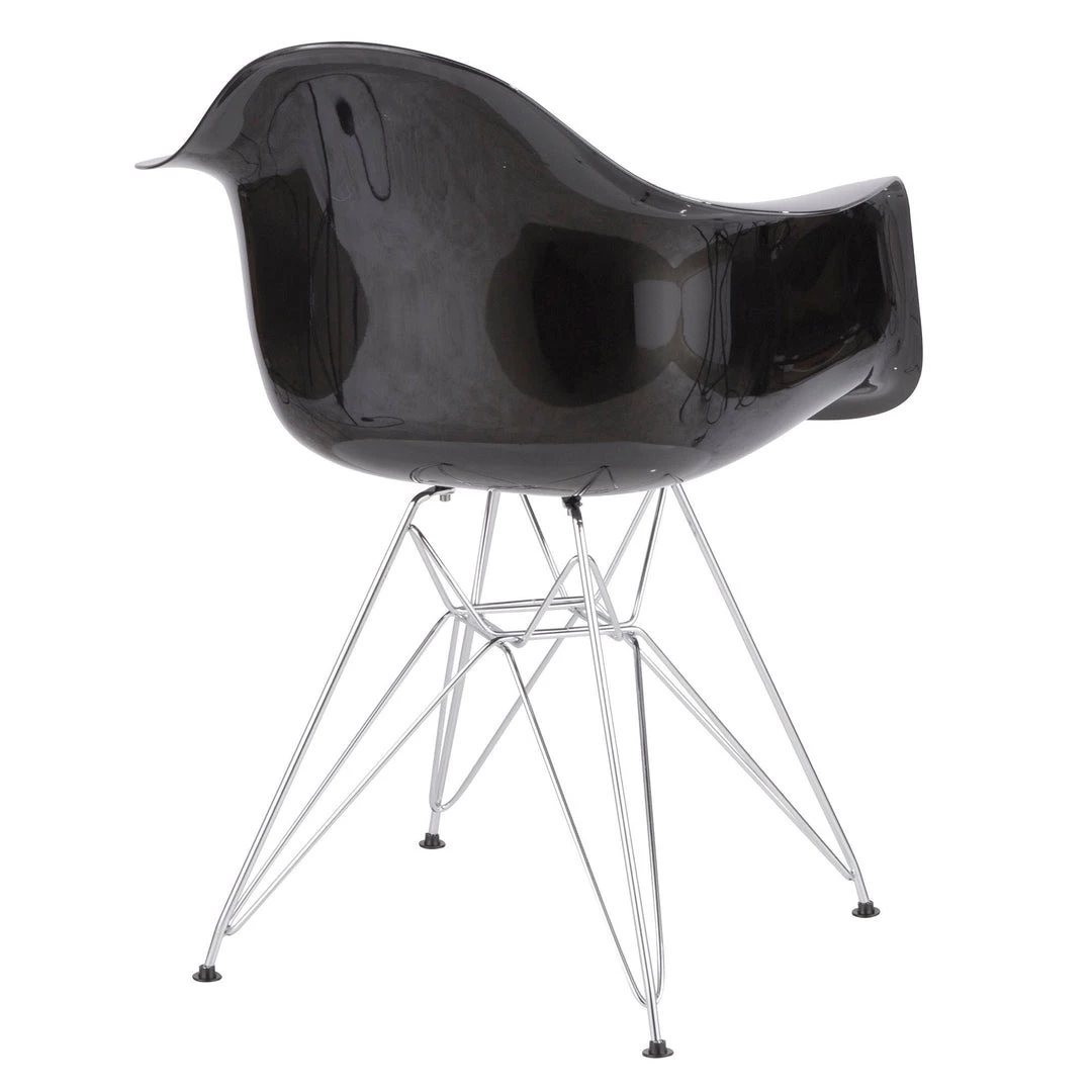 Lumisource Neo Flair Chair Black Silver Dining Room