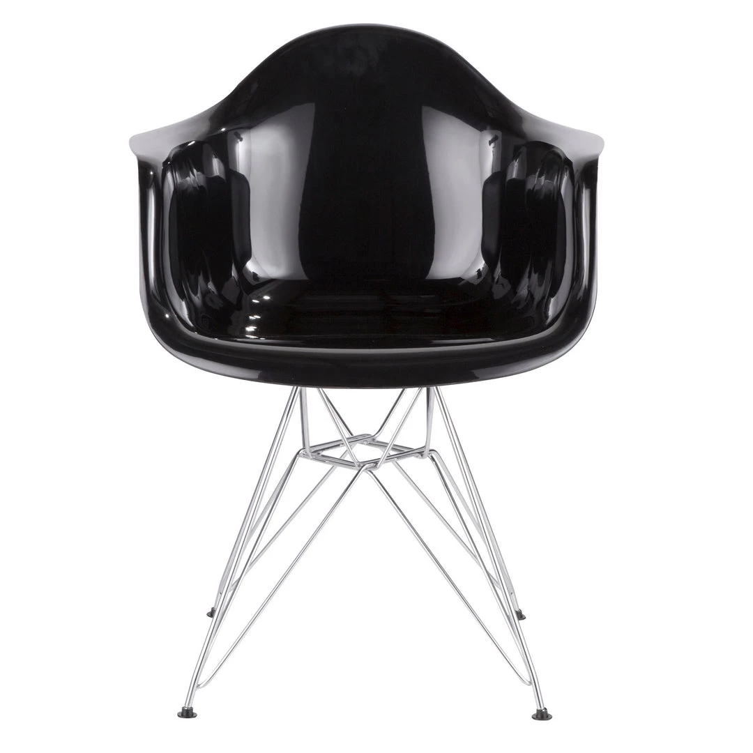 Lumisource Neo Flair Chair Black Silver Dining Room