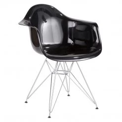 Lumisource Neo Flair Chair Black Silver Dining Room