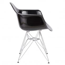 Lumisource Neo Flair Chair Black Silver Dining Room