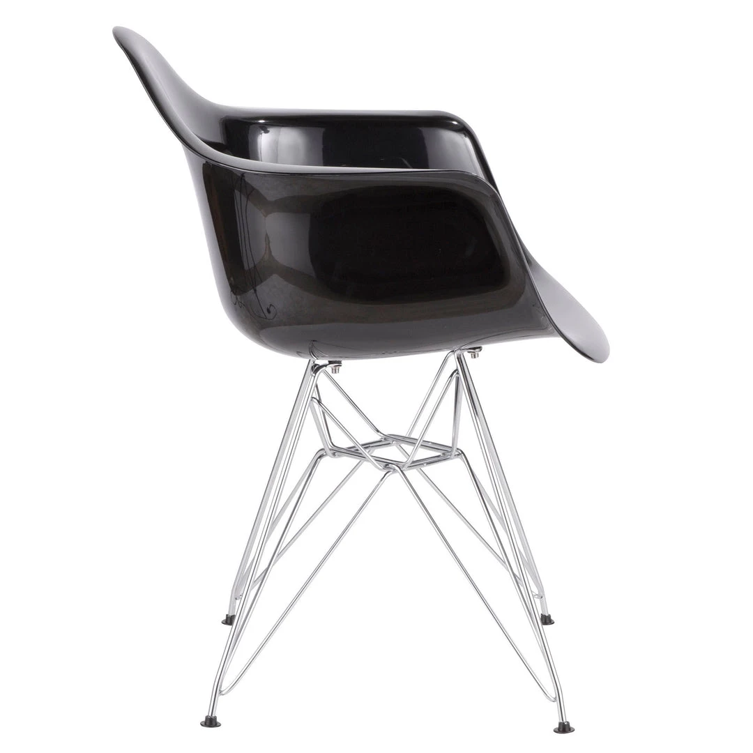 Lumisource Neo Flair Chair Black Silver Dining Room