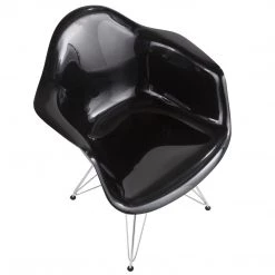 Lumisource Neo Flair Chair Black Silver Dining Room