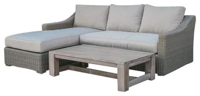 VIG Renava Seacliff Outdoor Wicker Sectional Sofa Set