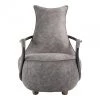 Moe's Living Room Carlisle Club Chair Grey Velvet