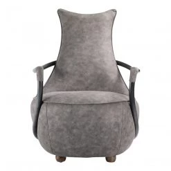 Moe's Living Room Carlisle Club Chair Grey Velvet