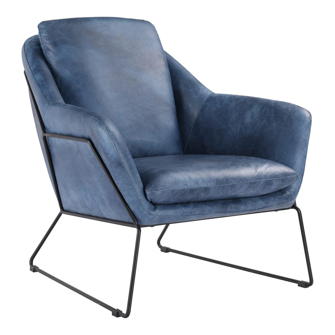 Moe's Greer Club Chair Blue