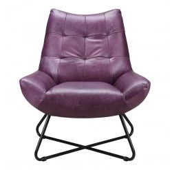 Moe's Graduate Lounge Chair Purple Living Room