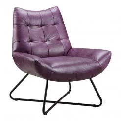 Moe's Graduate Lounge Chair Purple Living Room