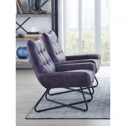 Moe's Graduate Lounge Chair Purple Living Room