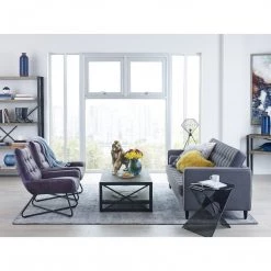 Moe's Graduate Lounge Chair Purple Living Room