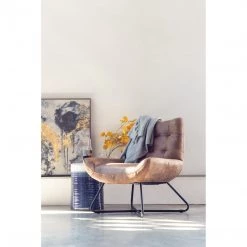 Moe's Graduate Lounge Chair Cappuccino Living Room