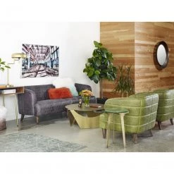 Moe's Magdelan Tufted Leather Arm Chair