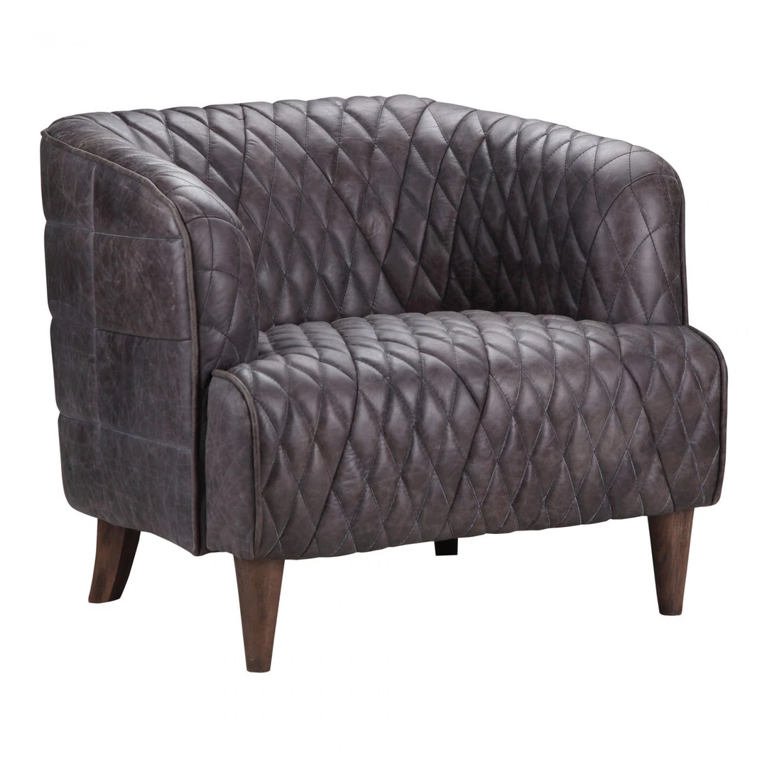 Moe's Magdelan Tufted Leather Arm Chair