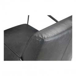 Moe's Dagwood Leather Arm Chair Black Living Room