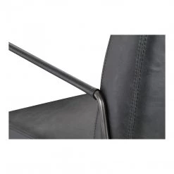 Moe's Dagwood Leather Arm Chair Black Living Room
