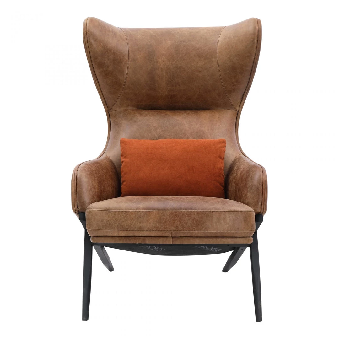 Moe's Amos Leather Accent Chair Living Room