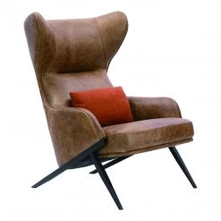 Moe's Amos Leather Accent Chair Living Room