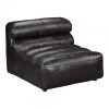 Moe's Living Room Ramsay Leather Armless Chair Antique