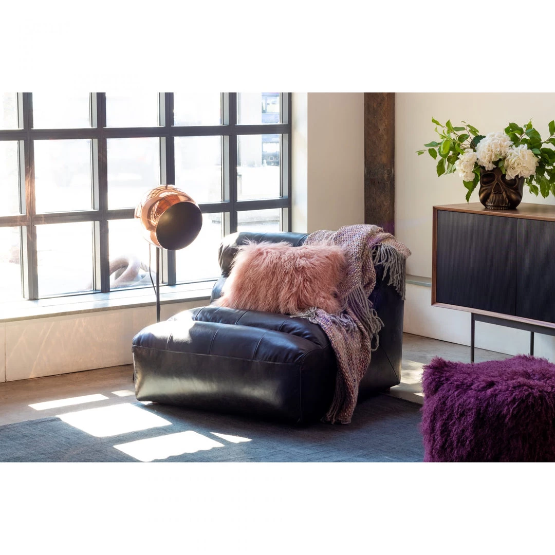 Moe's Living Room Ramsay Leather Armless Chair Antique