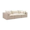TOV Living Room Cali Natural Wicker Outdoor Modular Sofa