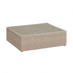 TOV Cali Natural Wicker Outdoor Ottoman