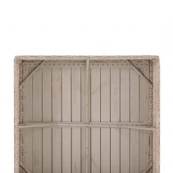 TOV Cali Natural Wicker Outdoor Ottoman