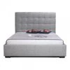 Moe's Bedroom Belle Storage Bed King Light Grey Fabric