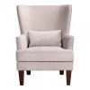 Moe's Living Room Prince Arm Chair Grey Velvet