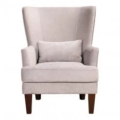 Moe's Living Room Prince Arm Chair Grey Velvet