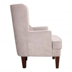 Moe's Living Room Prince Arm Chair Grey Velvet