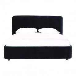 Moe's Samara King Bed Velvet Bedroom