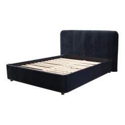 Moe's Samara King Bed Velvet Bedroom