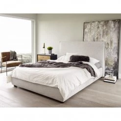 Moe's Luzon Bed Light Grey Bedroom