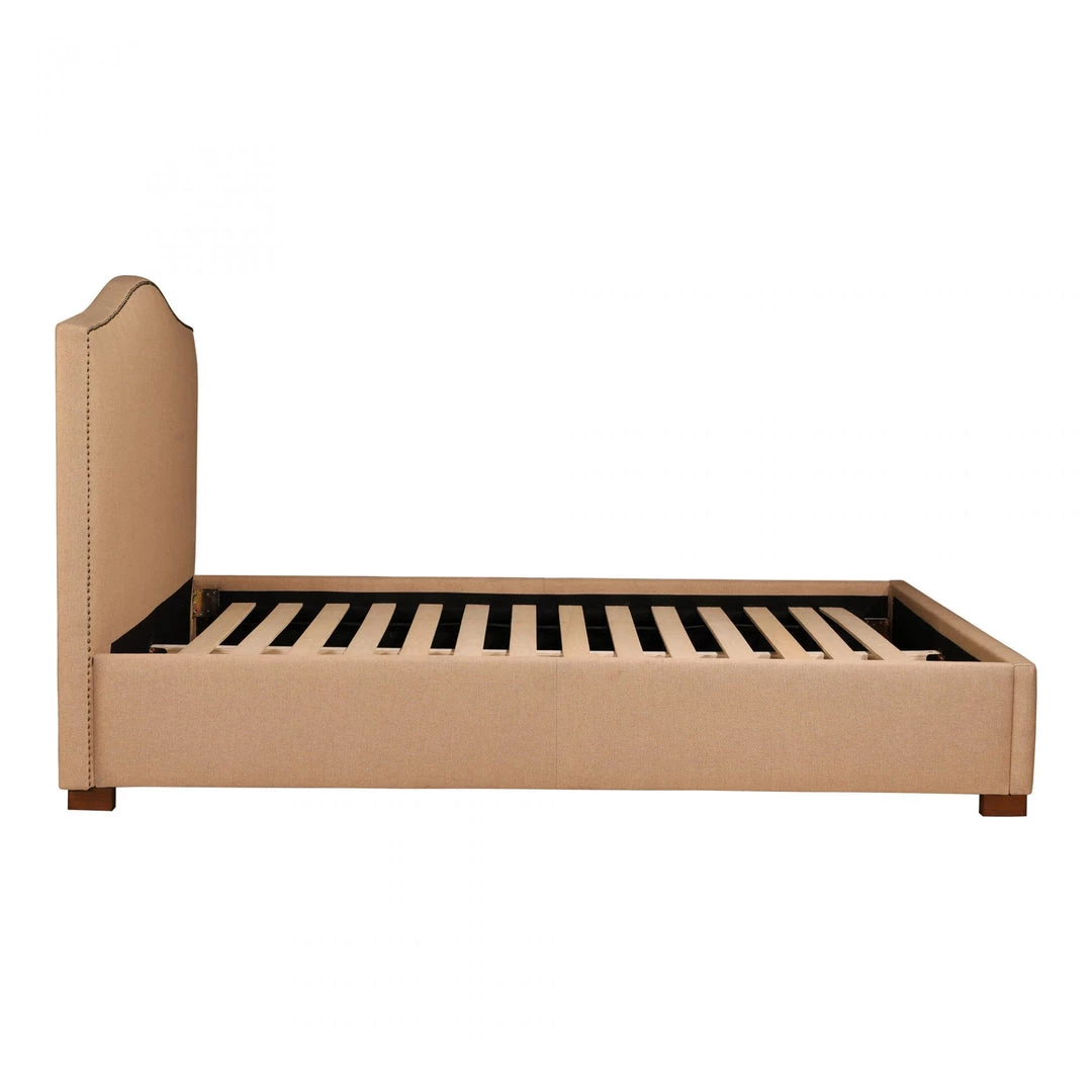 Moe's Zale Bed Oatmeal Bedroom