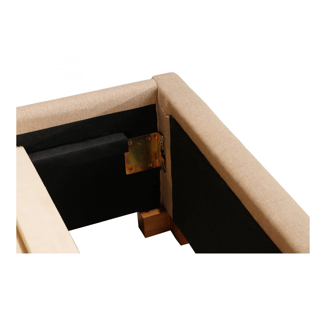 Moe's Zale Bed Oatmeal Bedroom