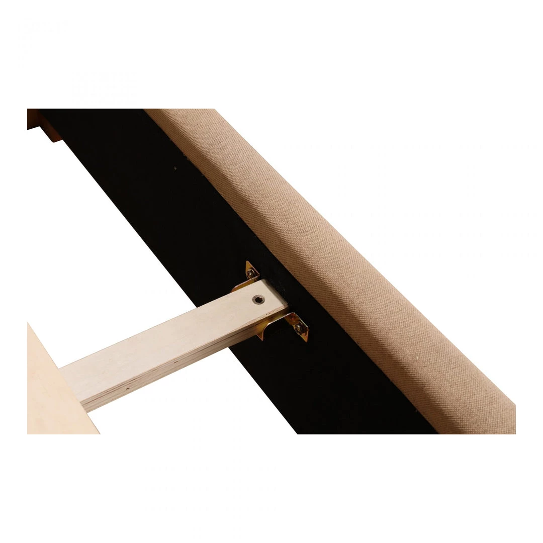 Moe's Zale Bed Oatmeal Bedroom