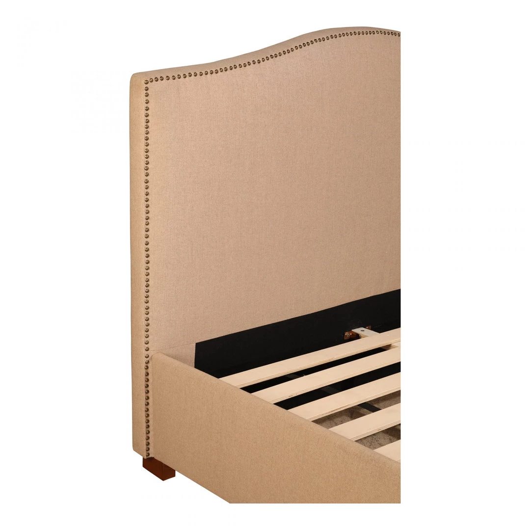 Moe's Zale Bed Oatmeal Bedroom