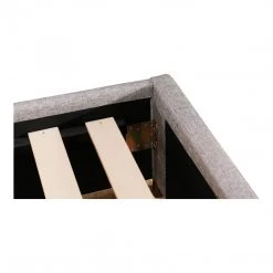 Moe's Take King Bed Light Grey Bedroom