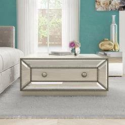 Best Master Furniture Omni Square Cocktail Table With Casters Living Room