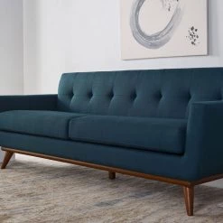 Safavieh Living Room Opal Linen Tufted Sofa