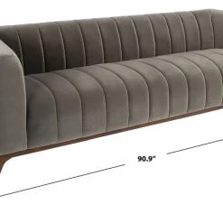 Safavieh Living Room Dixie Channel Tufted Sofa