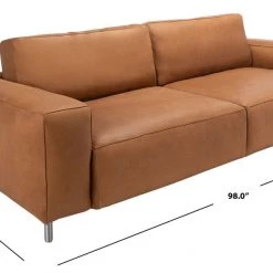 Safavieh Roderigo Leather Sofa Living Room