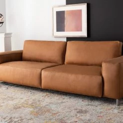 Safavieh Roderigo Leather Sofa Living Room
