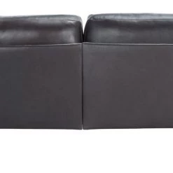 Safavieh Harriet Leather Sofa By Hollywood Glam Living Room